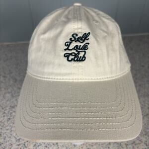 Self Love Club Cream Hat Cap Baseball One Size Mental Health Motivation Positive